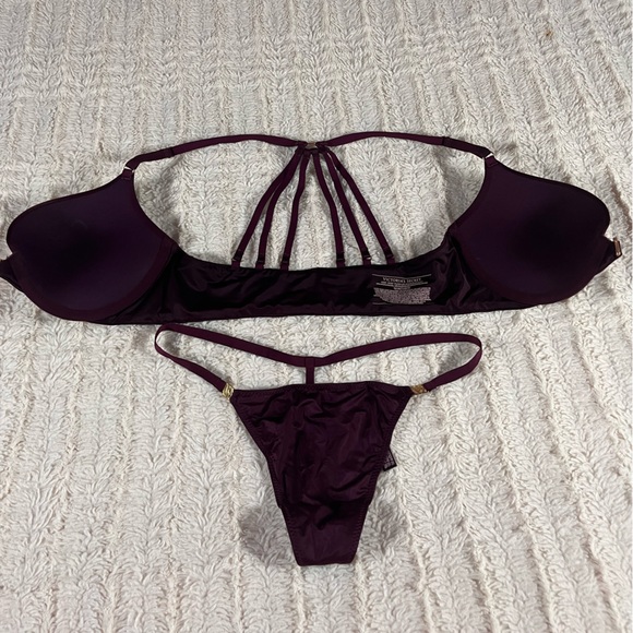 Victoria’s Secret Deep Purple Bra & Panties Set 34C L NWOT - Picture 6 of 8